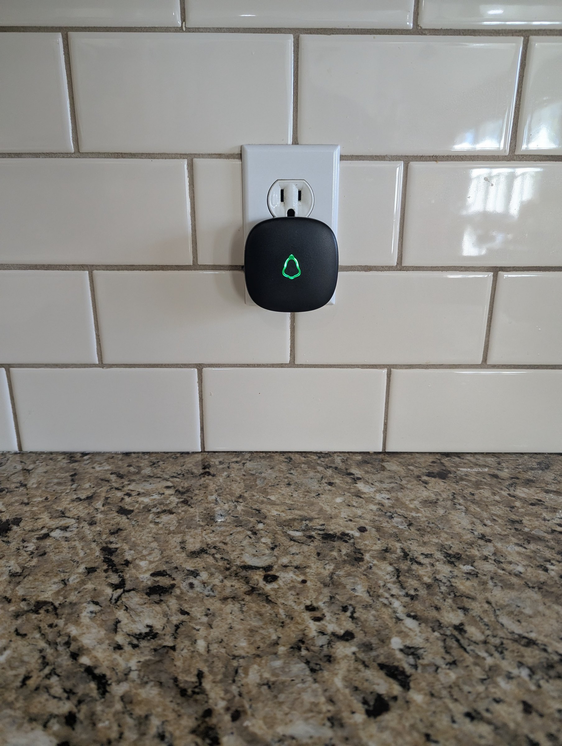The Alert Base glowing green after the box was opened